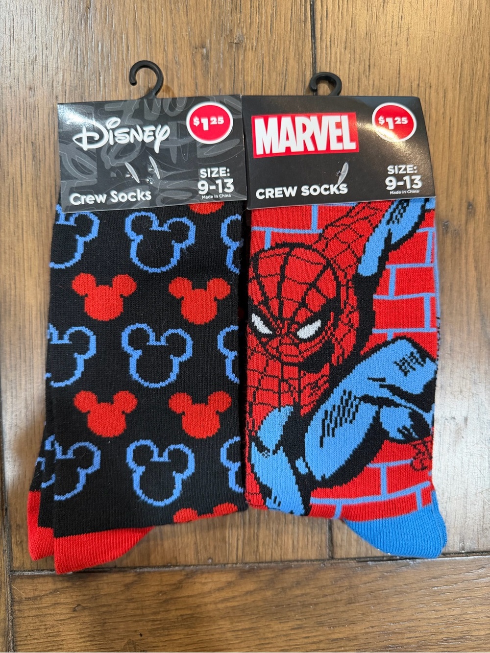 Disney sock bundle. Mickey and spider man